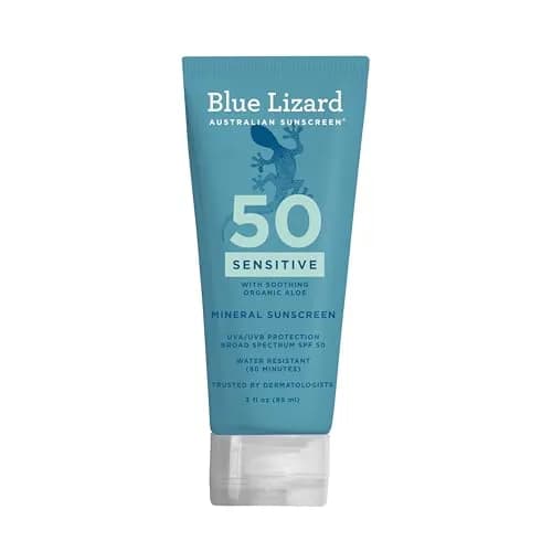 Blue Lizard Sensitive Mineral Sunscreen SPF 50+ 88ml (3 Fl Oz) | Broad Spectrum UVA/UVB Protection thumbnail 1