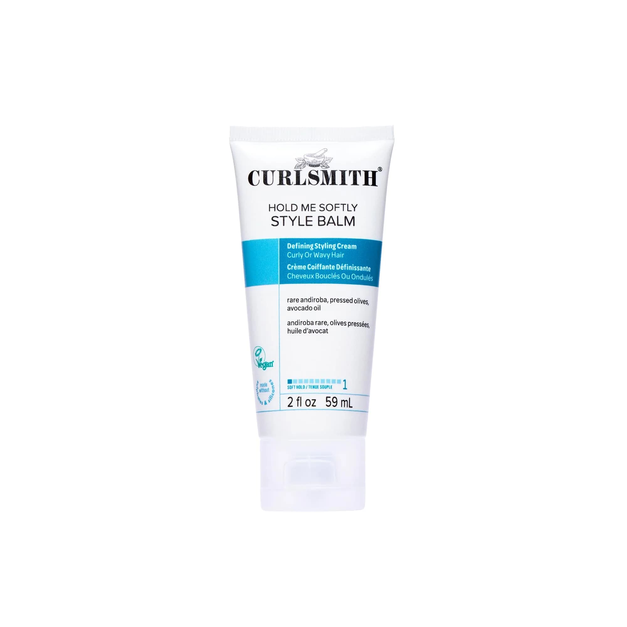 CURLSMITH Hold Me Softly Style Balm, Soft Hold, 59ml | Hydrates & Defines Looser Curls - main product image