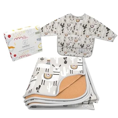 BABYBOET Splat Mat for Baby – Waterproof 4-Layer High Chair Floor Mat 51” x 51” | Spill-Proof & Non-Toxic thumbnail 1