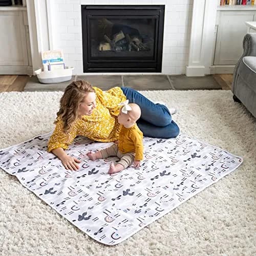BABYBOET Splat Mat for Baby – Waterproof 4-Layer High Chair Floor Mat 51” x 51” | Spill-Proof & Non-Toxic thumbnail 8
