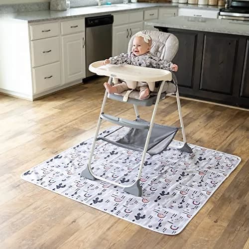 BABYBOET Splat Mat for Baby – Waterproof 4-Layer High Chair Floor Mat 51” x 51” | Spill-Proof & Non-Toxic thumbnail 2