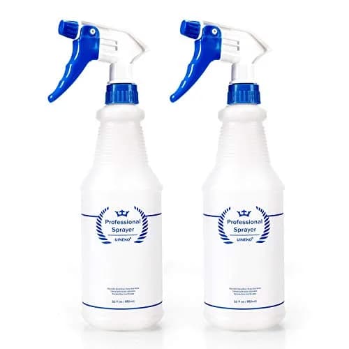 Uineko Plastic Spray Bottles 2 Pack, 32 Oz | Heavy Duty, Leak-Proof, Adjustable Nozzle thumbnail 1