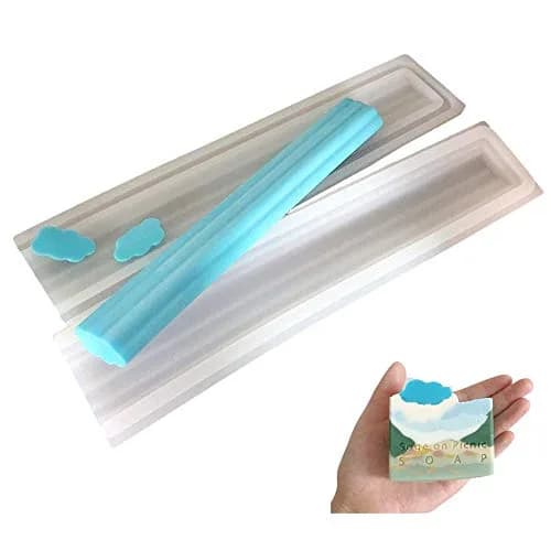 MoldFun Cloud Tube Silicone Mold for Soap, Chocolate & Candies | Cloud Shape, Food Grade, 6.5x2.5x12.6 inch thumbnail 1