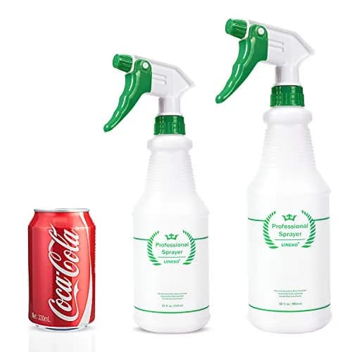 Uineko Heavy Duty Plastic Spray Bottles 2 Pack, 32 Oz | Adjustable Nozzle, Leak-Proof, Chemical Resistant, for Home & Garden thumbnail 3