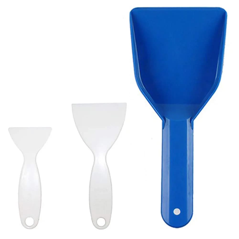 MSTEKI Set of 3 Plastic Refrigerator Ice Scrapers | Durable, Frostproof, Easy to Use - main product image