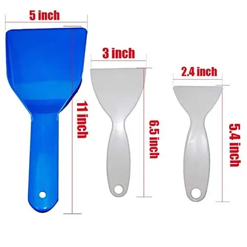 MSTEKI Set of 3 Plastic Refrigerator Ice Scrapers | Durable, Frostproof, Easy to Use thumbnail 2