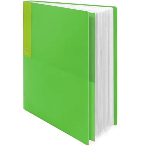 Kokuyo 40-Pocket Binder with Plastic Sleeves (Light Green), A4 Art Portfolio Folder with Clear Sheet Protectors | 80 Pages thumbnail 1