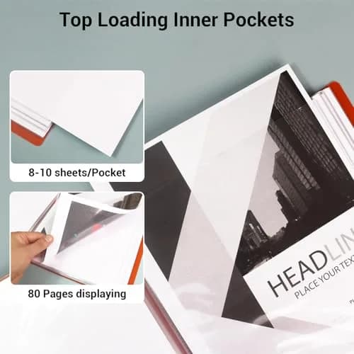 Kokuyo 40-Pocket Binder with Plastic Sleeves, A4 Art Portfolio Folder | Yellow thumbnail 4