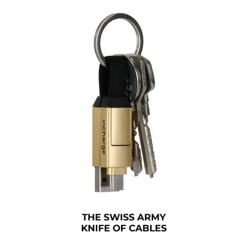 Rolling Square inCharge 6 Keychain USB C Charger Cable, Lightning & Micro-USB, 8.6cm (3.4 inches) | Universal 6-in-1 Charging Cable thumbnail 4