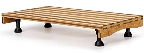 Lynicon Bamboo Stovetop Cover & Countertop Cutting Board 21.3"L x 11.4"W | Adjustable Legs for RV & Kitchen thumbnail 1