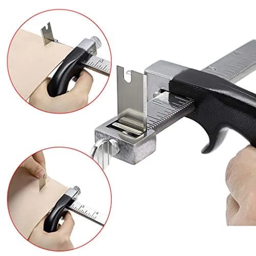 OwnMy Leather Strap Cutter with Aluminium Handle & 4-Inch Gauge Ruler | Precision Cutting Tool for DIY Leathercrafts thumbnail 4