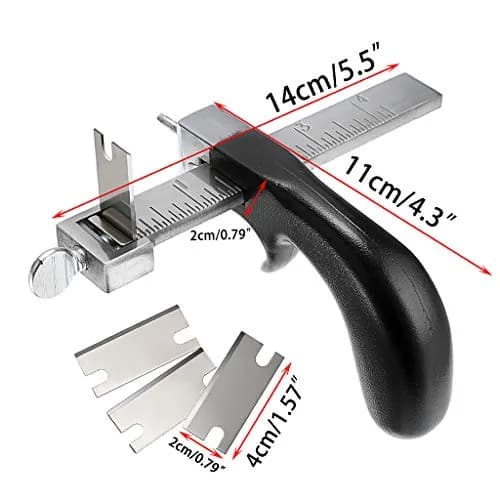 OwnMy Leather Strap Cutter with Aluminium Handle & 4-Inch Gauge Ruler | Precision Cutting Tool for DIY Leathercrafts thumbnail 2