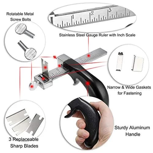 OwnMy Leather Strap Cutter with Aluminium Handle & 4-Inch Gauge Ruler | Precision Cutting Tool for DIY Leathercrafts thumbnail 3