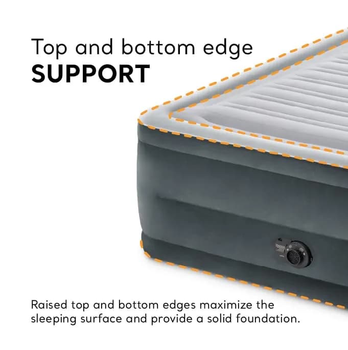 Intex 64417ED Queen Dura-Beam Comfort Plush Air Mattress 22in | High-Rise with Built-in Pump for Travel & Camping thumbnail 11