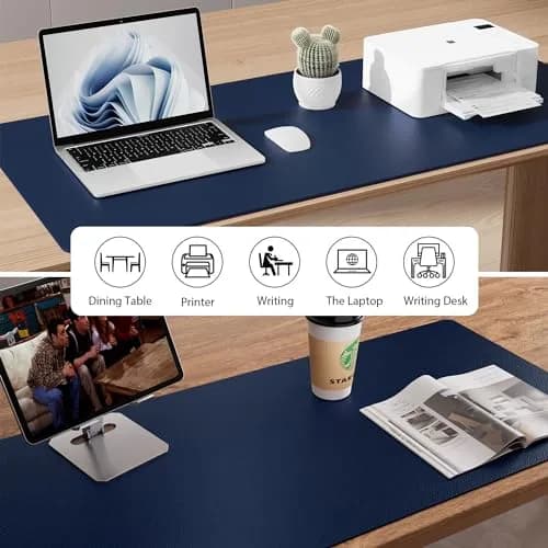 Aothia PU Leather Desk Pad Protector 91cm x 43cm (36" x 17") | Smooth Surface for Writing and Mouse Use thumbnail 5