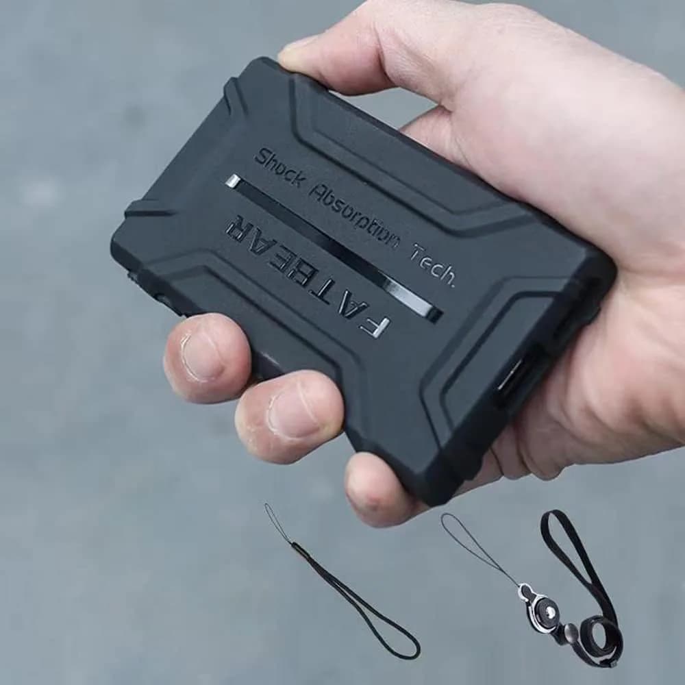 Fat Bear Rugged Shockproof Armor Case for Sony Walkman NW-A100 Series | Full Access & Drop Protection — Black