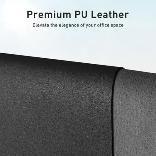 Aothia Black PU Leather Desk Pad Protector 60cm x 35cm (23.6" x 13.7") | Non-Slip Waterproof Surface for Office & Home thumbnail 2