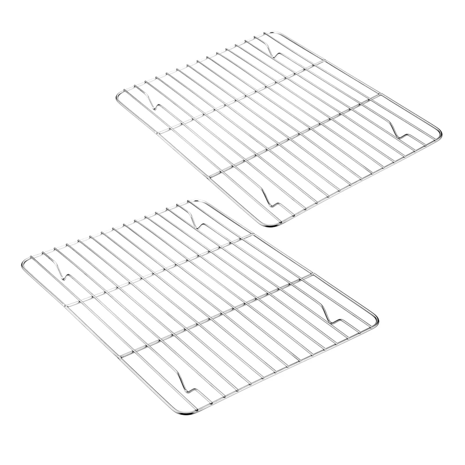 E-far Stainless Steel Cooling Rack Set of 2, 11.6'' x 9'' | Rust-Free & Oven-Safe for Baking & Roasting - main product image