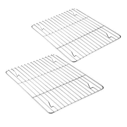 E-far Stainless Steel Cooling Rack Set of 2, 11.6'' x 9'' | Rust-Free & Oven-Safe for Baking & Roasting thumbnail 1