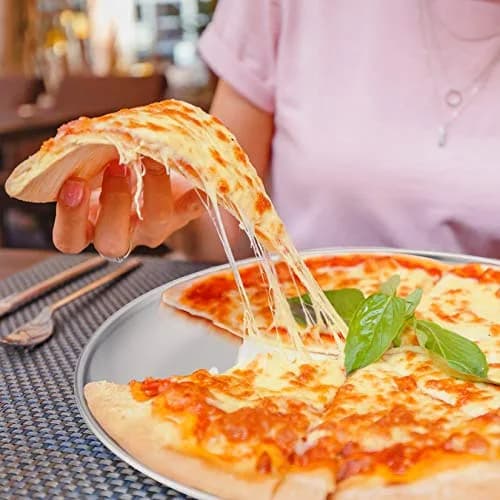 P&P CHEF 12 Inch Pizza Pan, Stainless Steel Baking Tray for Oven, Silver thumbnail 5