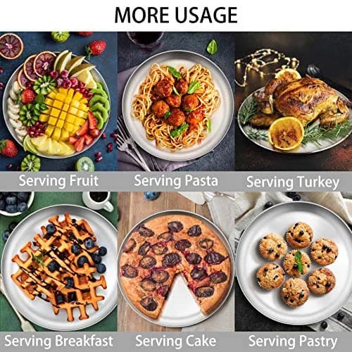 P&P CHEF 12 Inch Pizza Pan, Stainless Steel Baking Tray for Oven, Silver thumbnail 7
