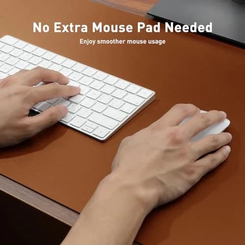 Aothia PU Leather Desk Pad Protector 59cm x 35cm (23.6" x 13.7") | Smooth Surface for Writing and Laptop Use thumbnail 4