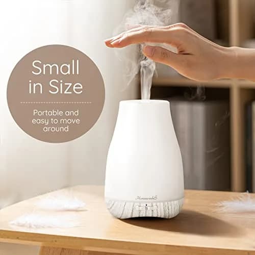 Homeweeks Essential Oil Diffuser 100ml (3.4 Fl Oz) | Ultrasonic Cool Mist Humidifier with 7 Color LED Light thumbnail 5
