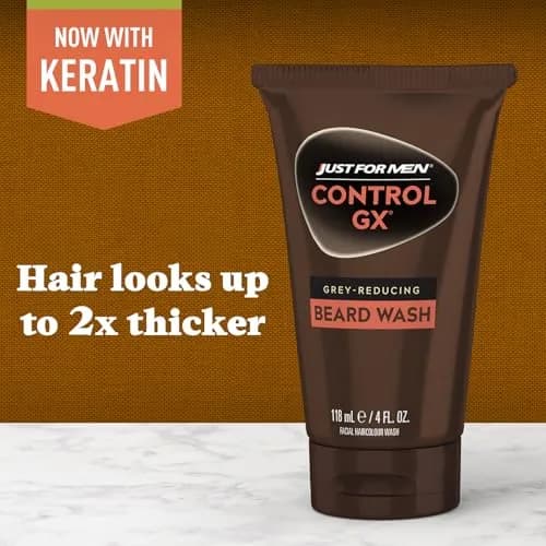 Just for Men Control GX Beard Wash 360ml (12 Fl Oz) | Gradually Reduces Grey thumbnail 4
