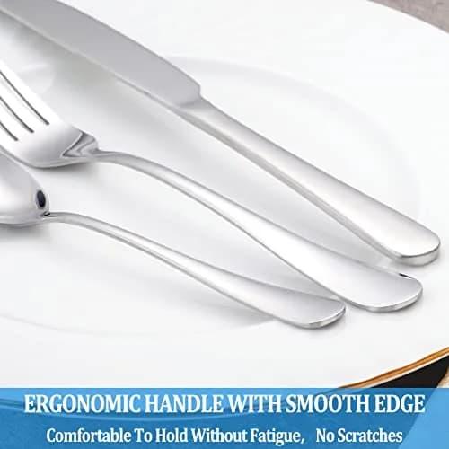 MUTNITT Teaspoon Set, 16 Piece, 6.7" Stainless Steel Silverware | Classic & Dishwasher Safe thumbnail 5
