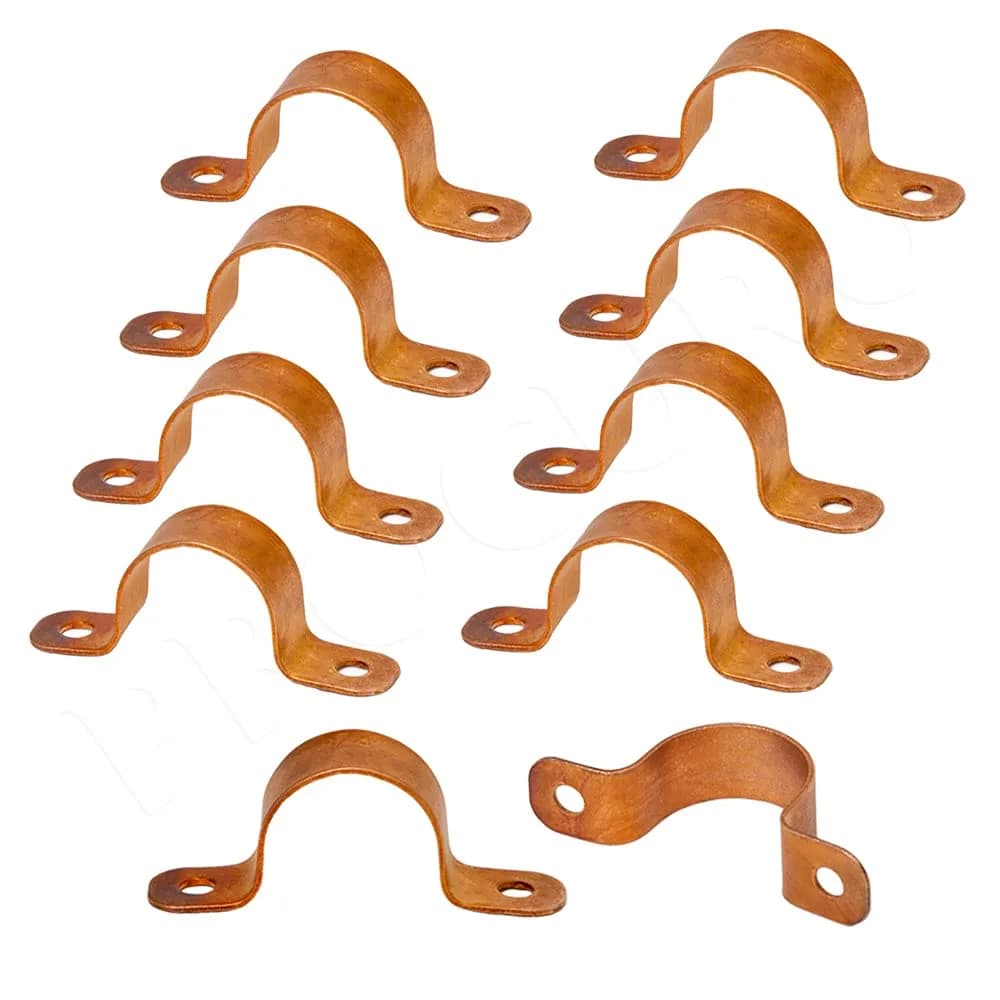 PROCURU 1/2-Inch Copper Pipe Strap | Copper Pipe Clamp Mount 10-Pack — 4 in