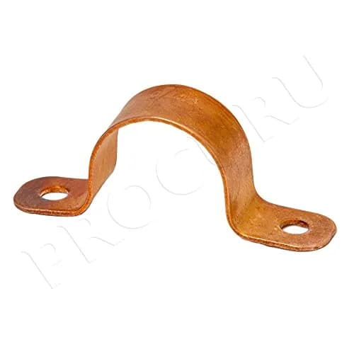PROCURU 3/4-Inch Copper Pipe Strap, Two-Hole Clamp Mount (19.05 mm / 0.75-Inch), 10-Pack | Flush Mount for Copper Plumbing thumbnail 2