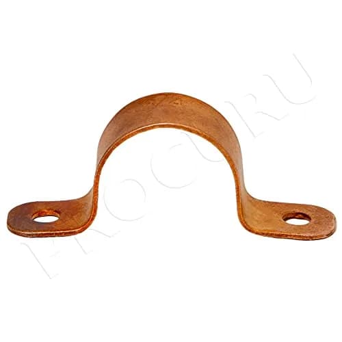 PROCURU 3/4-Inch Copper Pipe Strap, Two-Hole Clamp Mount (19.05 mm / 0.75-Inch), 10-Pack | Flush Mount for Copper Plumbing thumbnail 3