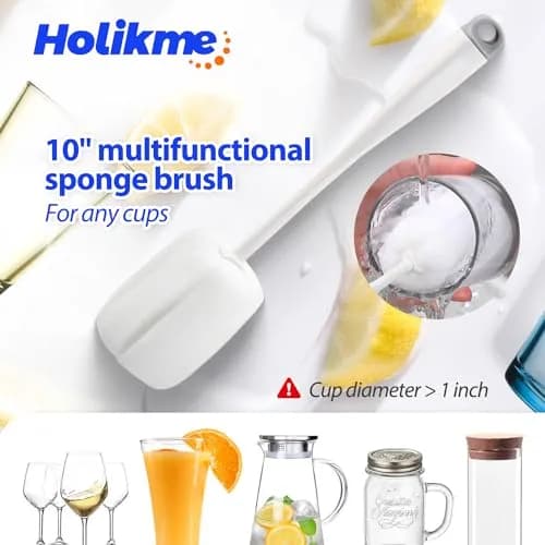 Holikme Bottle Brush Tube Cleaning Lab Set with Long Handle,White | 11 Pack, Long Handle, Multi-Size thumbnail 4