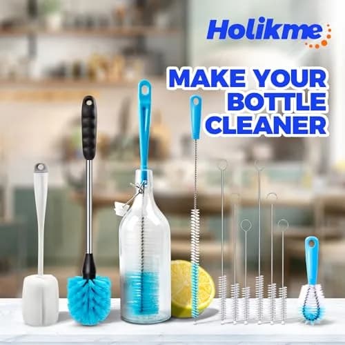 Holikme Bottle Brush Tube Cleaning Lab Set with Long Handle,White | 11 Pack, Long Handle, Multi-Size thumbnail 6