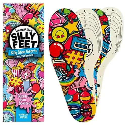 Silly Feet Kids Shoe Insoles Bubble Gum Scented Soft Foam | Replace & Fit Perfectly in Shoes thumbnail 1