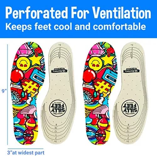 Silly Feet Kids Shoe Insoles Bubble Gum Scented Soft Foam | Replace & Fit Perfectly in Shoes thumbnail 4