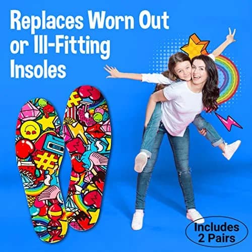 Silly Feet Kids Shoe Insoles Bubble Gum Scented Soft Foam | Replace & Fit Perfectly in Shoes thumbnail 5
