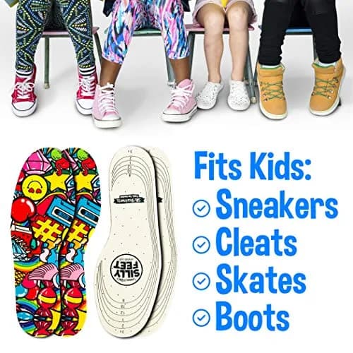 Silly Feet Kids Shoe Insoles Bubble Gum Scented Soft Foam | Replace & Fit Perfectly in Shoes thumbnail 6