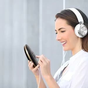 HOTT CD711T Portable CD Player with Bluetooth 5.0, 45s Anti-Shock, 7-Hour Rechargeable Battery | Black thumbnail 9