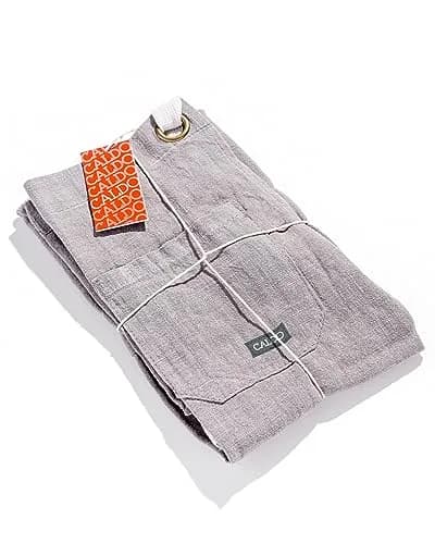 Caldo Linen Kitchen Apron for Cooking | Adjustable with Pockets, Unisex, Grey thumbnail 5