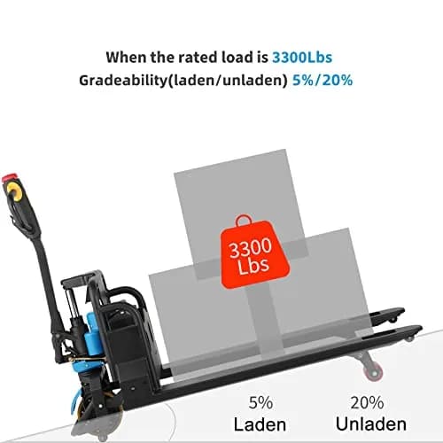 APOLLOLIFT Electric Pallet Jack 48"x27" | 3300lbs Capacity, Lithium Battery, Regenerative Braking thumbnail 4