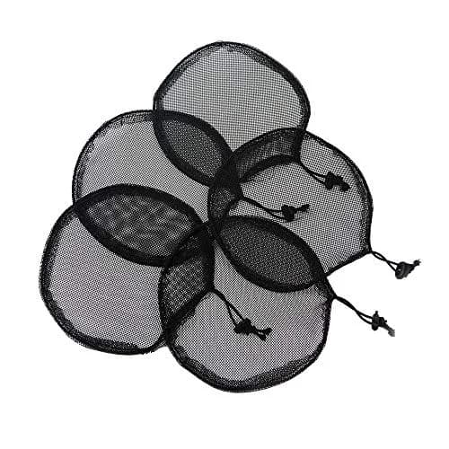 YANTAISIYU Black Ponytail Hair Net with Elastic Drawstring | Durable Nylon, 5 pcs for Hair Bun & Wig Making (Round, 15cm Diameter) thumbnail 1