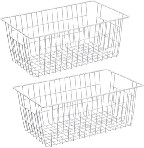 Slideep Farmhouse Storage Baskets 2 Pack | Rustic Kitchen & Home Organizer (70-120c) thumbnail 1