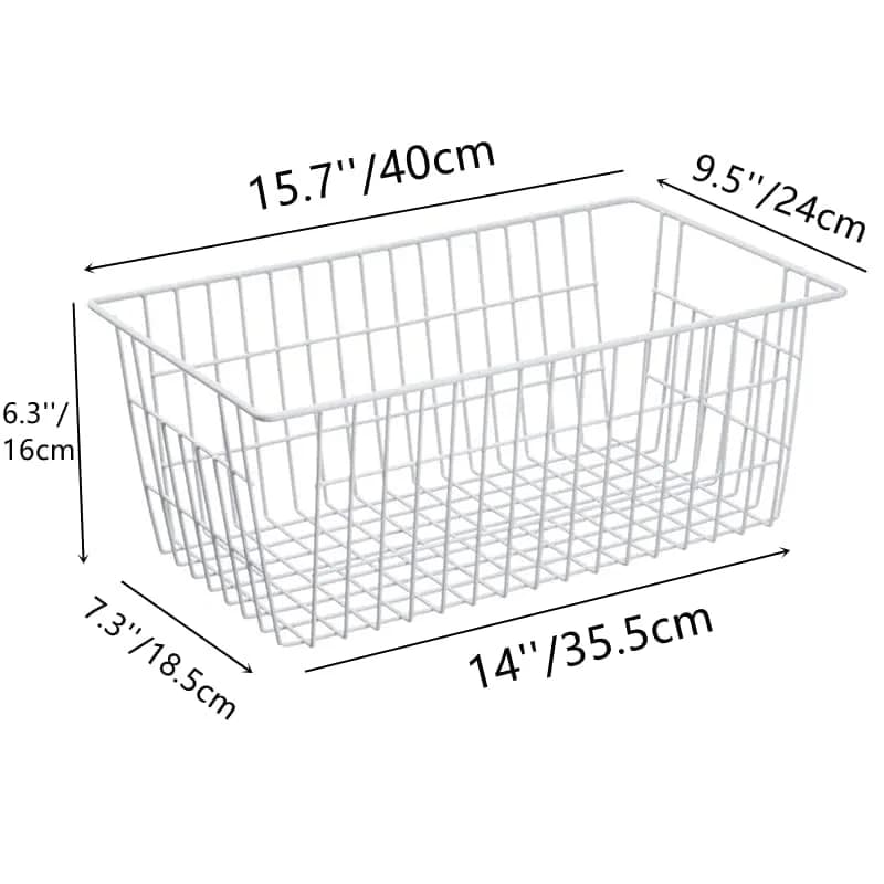 Slideep Farmhouse Storage Baskets 2 Pack | Rustic Kitchen & Home Organizer (70-120c) thumbnail 4