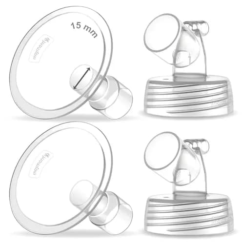 Maymom Two-Piece Wide Neck Pump Parts for Spectra S1/S2 Pumps | 15mm Flanges | BPA-Free thumbnail 1