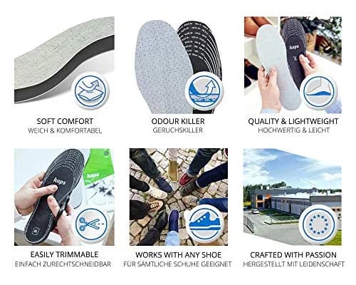 Kaps Odour Stop Shoe Insoles 6 Pair Pack Cut to Fit | Activated Charcoal Odour Control thumbnail 4