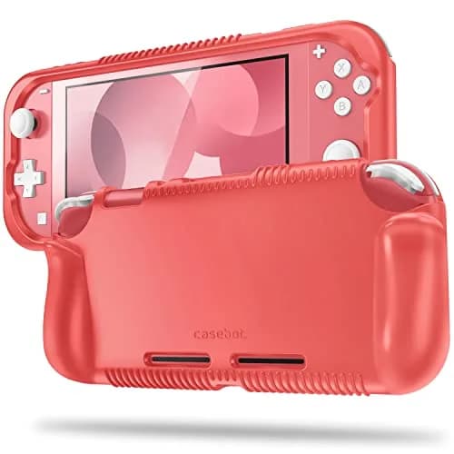 FINTIE Soft Silicone Protective Case for Nintendo Switch Lite (Living Coral) | Ergonomic Grip, Anti-Slip, Shock-Absorption & Anti-Scratch, Lightweight Grip Case Cover thumbnail 1
