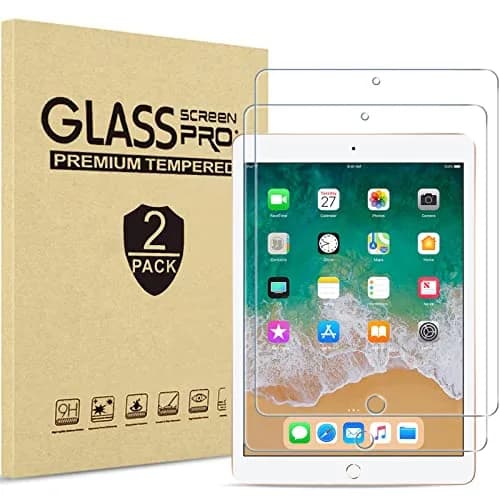 ProCase 2 Pack Tempered Glass Screen Protector for iPad 9.7" (6th/5th Gen, Air 2/1, Pro 9.7) | HD Clear, 9H Hardness, Bubble-Free thumbnail 1