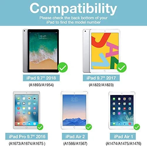 ProCase 2 Pack Tempered Glass Screen Protector for iPad 9.7" (6th/5th Gen, Air 2/1, Pro 9.7) | HD Clear, 9H Hardness, Bubble-Free thumbnail 2