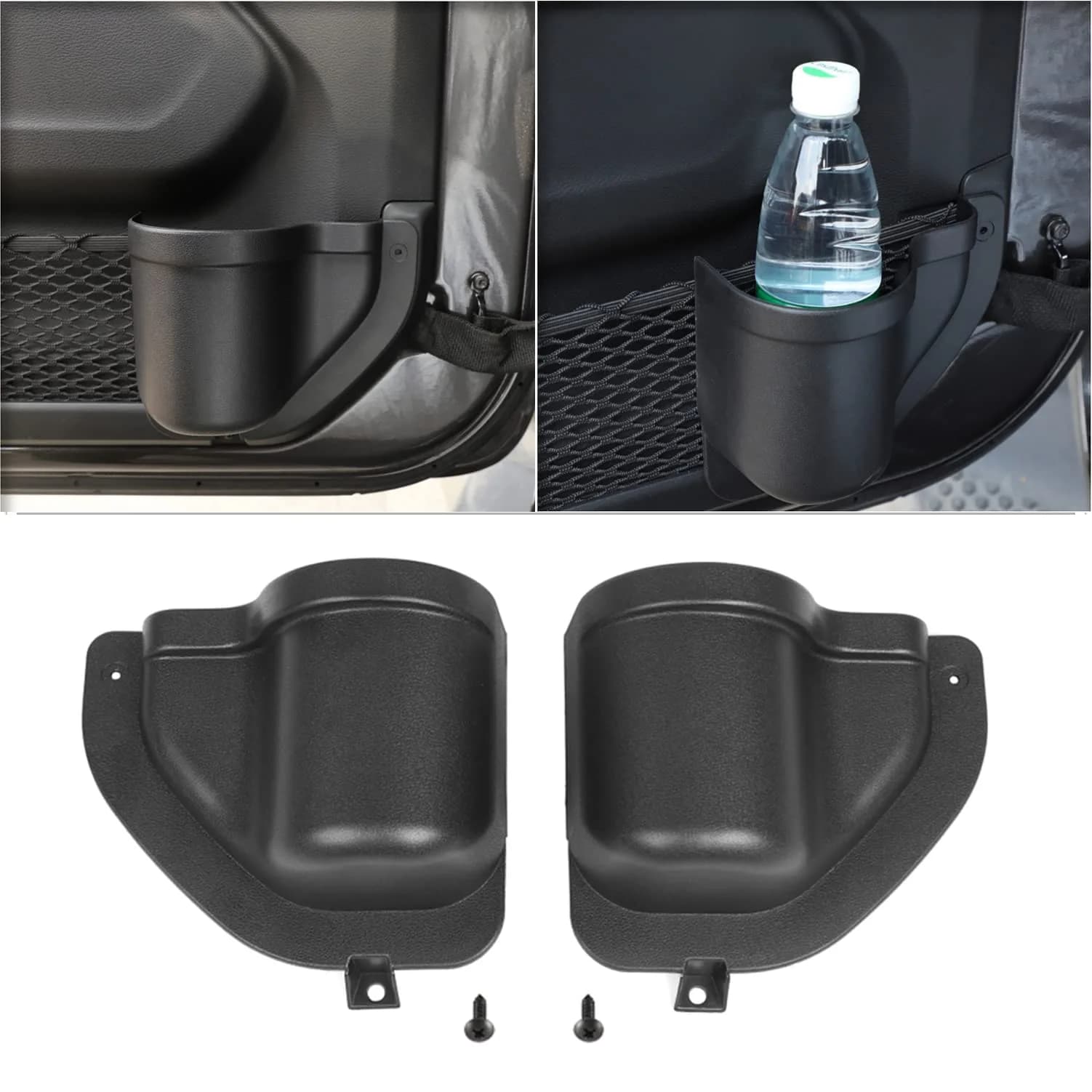 YOCTM Rear Door Organizer Tray for Jeep Wrangler JL 2018-2024 | Interior Storage Box — Front Door Tray